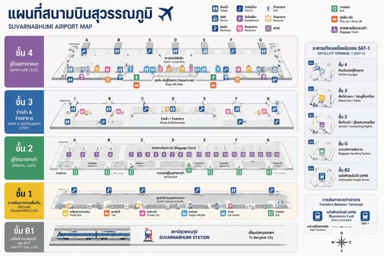 แผนที่สนามบินสุวรรณภูมิ